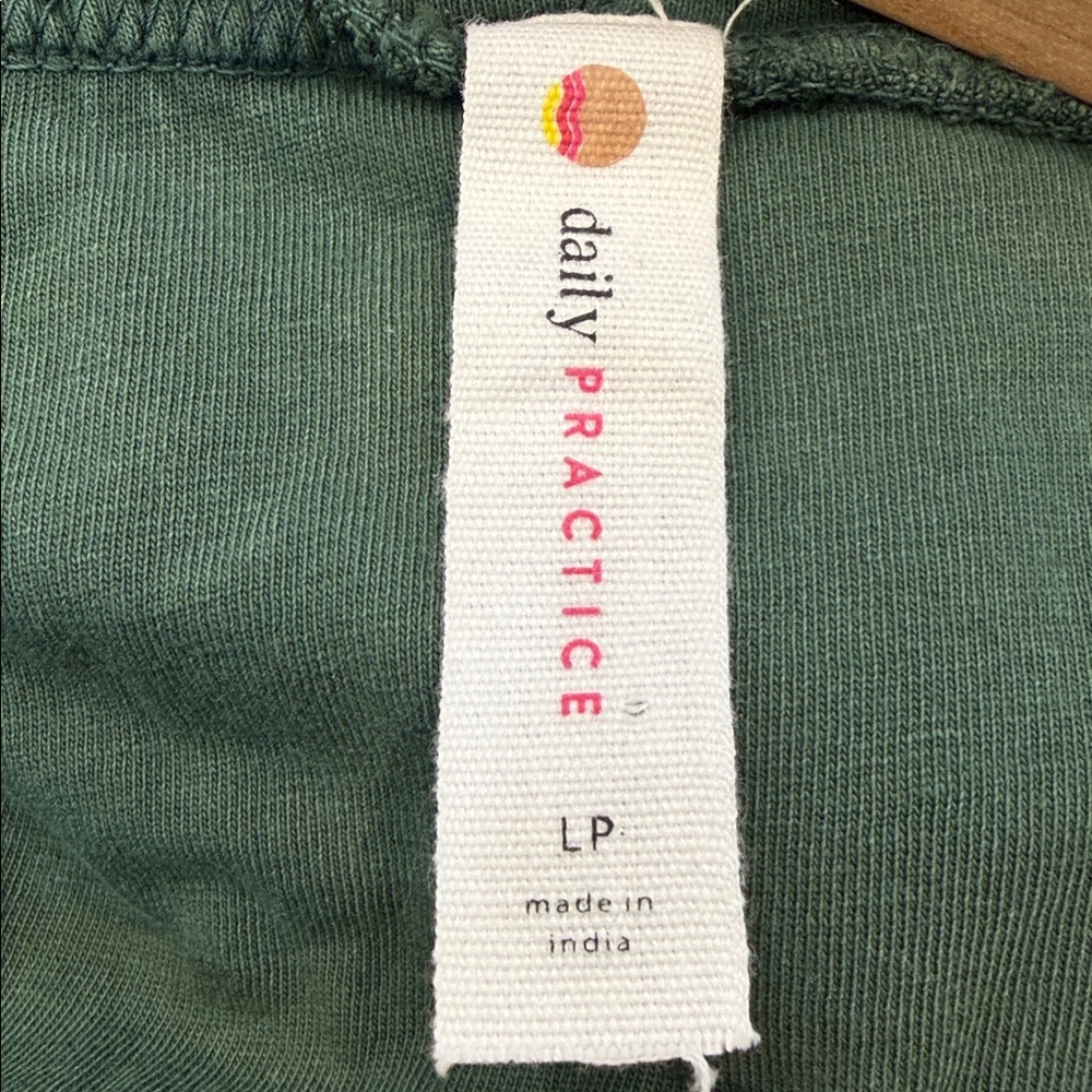 Anthropologie Daily Practice Midi Dress Long-Sleeve Green Hooded - Picture 7 of 8